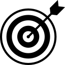 A target with an arrow in it
